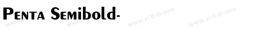 Penta Semibold字体转换